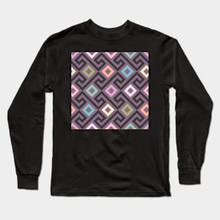 Copy of Pink Greck seamless pattern Long Sleeve T-Shirt